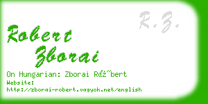 robert zborai business card